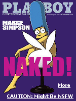 Still water runs deep. Who would have guessed Marge Simpson would wind-up as a centerfold in Playboy?